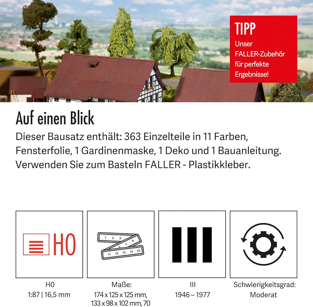 Faller 130372 H0 Hofgut, 27.5 x 5.4 x 39 cm