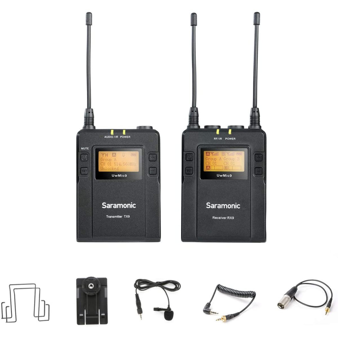 SARAMONIC UwMic9 TX9 + RX9 UWMIC9TX9RX9, 1 bodypack tx + 1 rx, Schwarz, 1 Bodypack TX + 1 RX