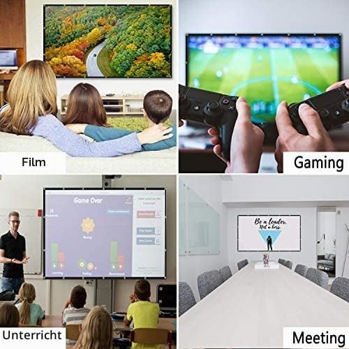 OWill Beamerleinwand 16:9 HD faltbar für Heimkino Indoor Outdoor (120 Zoll), 120 Zoll