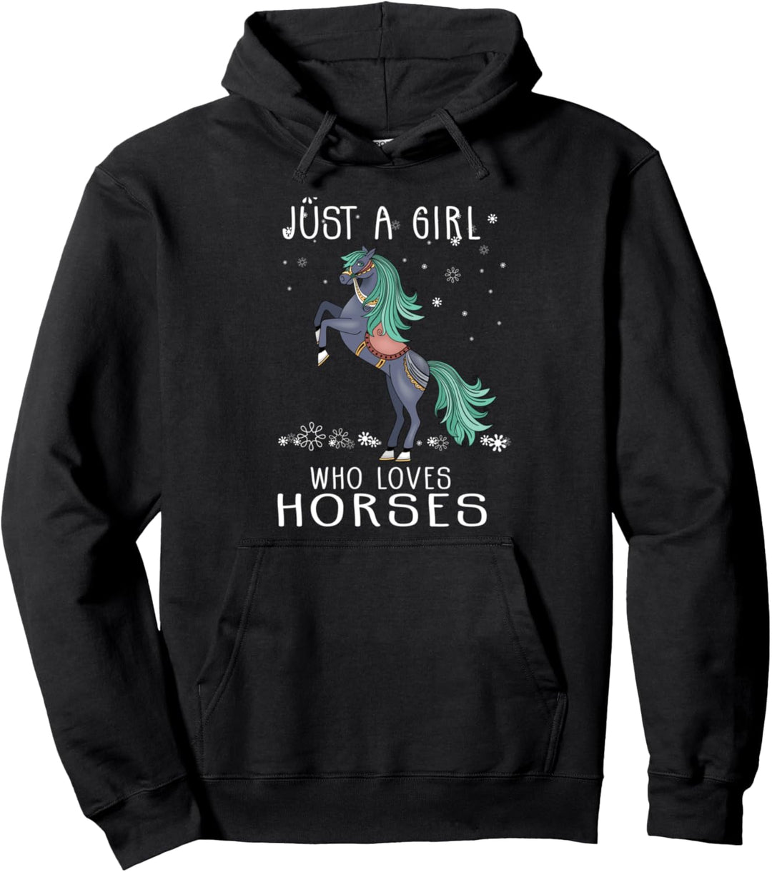 Pferd Pferde Mädchen Teenager Girl Who Loves Horses Pullover Hoodie