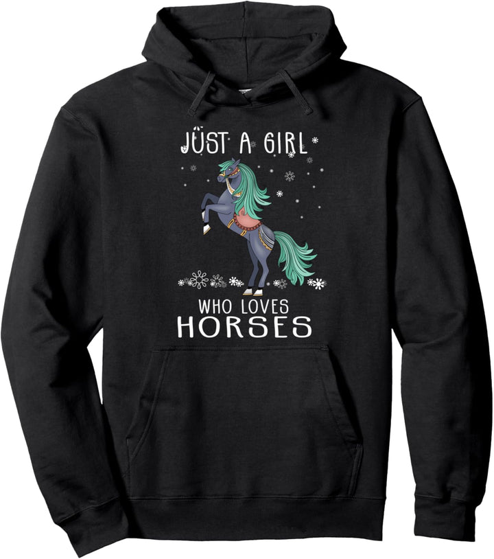 Pferd Pferde Mädchen Teenager Girl Who Loves Horses Pullover Hoodie