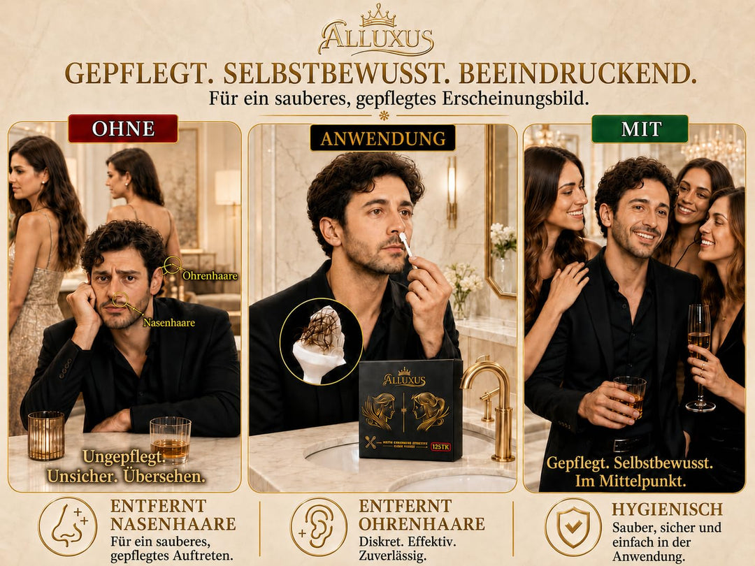 Premium Nasenhaarentferner Wachs Sticks Nasen &amp; Ohrenhaar Entfernung für Damen und Herren 12 Wachsst