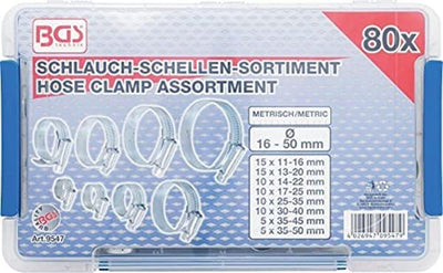 BGS 9547 | Schlauch-Schellen Sortiment | 80-tlg.