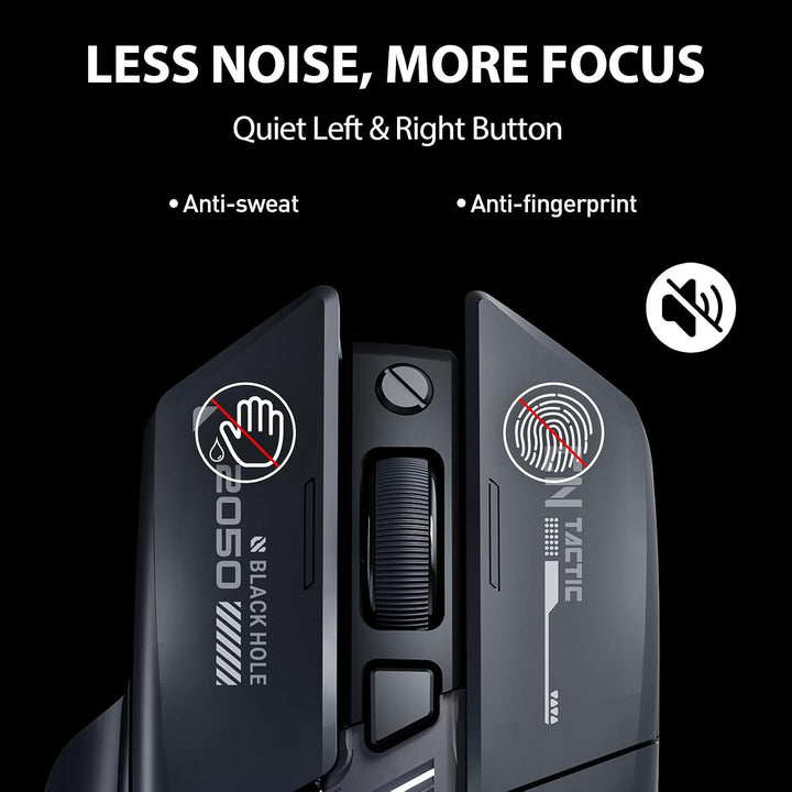 inphic A9 Explorer Bluetooth Maus, Dual-Mode Bluetooth 5.0/2.4G Maus kabellos Aufladbar, 2400 DPI, R