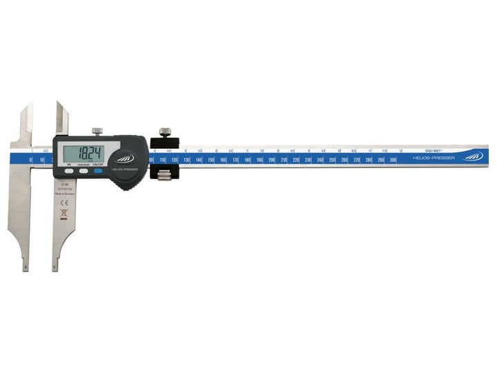 HELIOS-PREISSER 1331522 Digitaler Werkstattmessschieber mit Spitzen und Feineinstellung, 300 x 90 mm