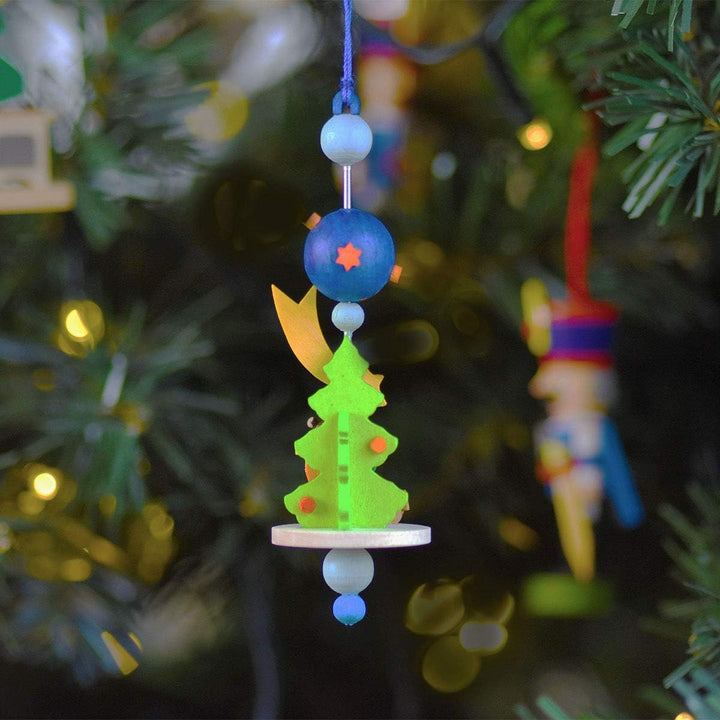 Graupner Holzminiaturen® | Baumschmuckspindel Christbaumschmuck Nussknacker aus Holz | Original Erzg
