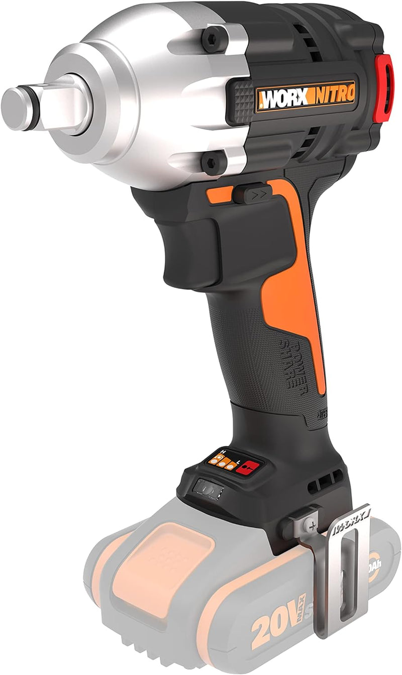 WORX WX272.9 NITRO Bürstenloser Akku Schlagschrauber 20V - 300Nm, Mit Variablem 3-Gang-Getriebe Und