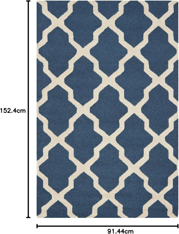 SAFAVIEH Spalier Teppich für Wohnzimmer, Esszimmer, Schlafzimmer - Cambridge Collection, Kurzer Flor