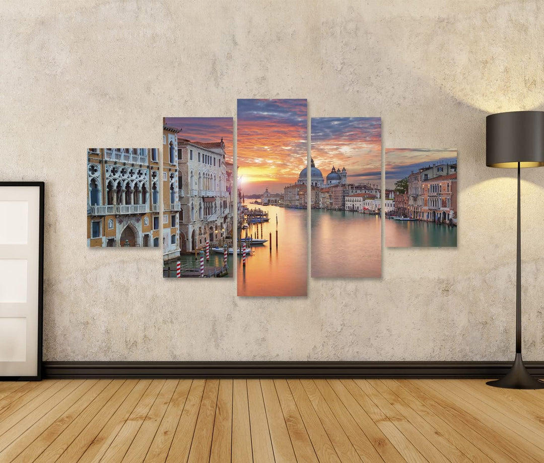 islandburner Bild auf Leinwand Venedig Canale Grande Im Sonnenlicht Bilder Wandbilder Poster Leinwan