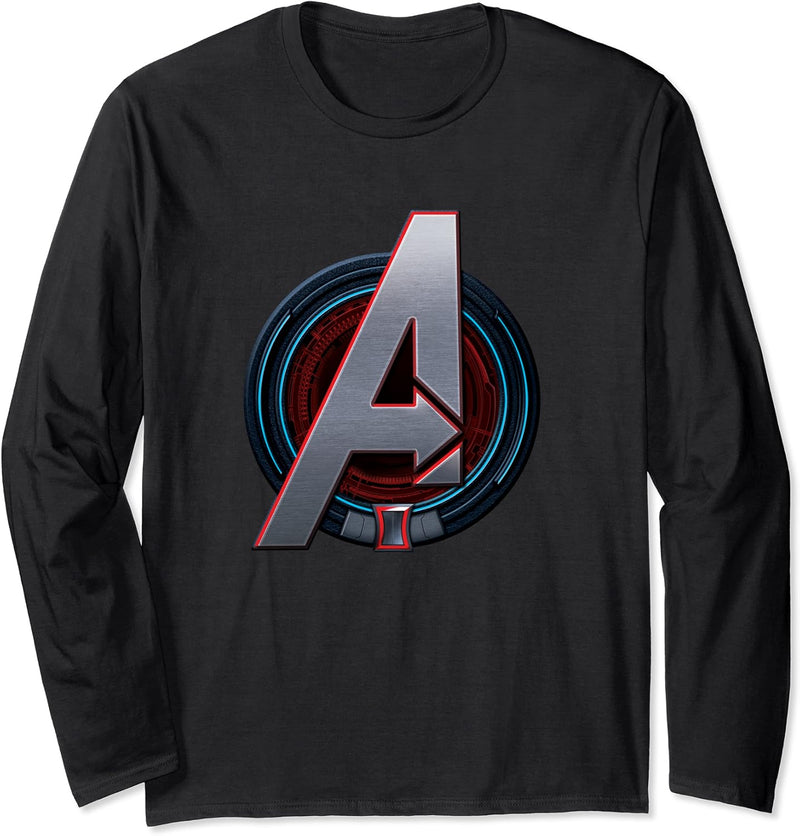 Marvel Black Widow Avengers A Logo Langarmshirt