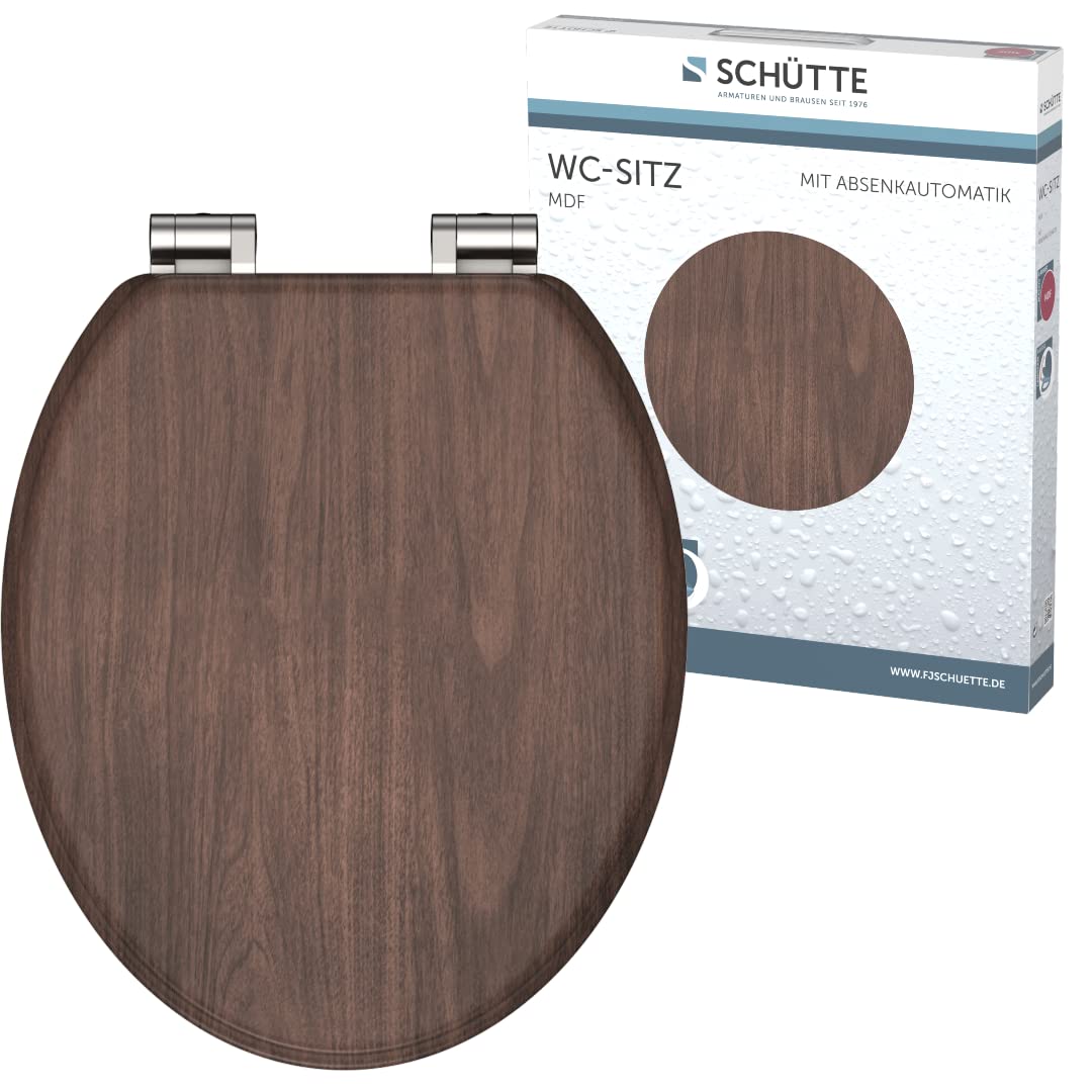 SCHÜTTE WC-Sitz MDF (Dark Wood) Dark Wood MDF, Dark Wood MDF