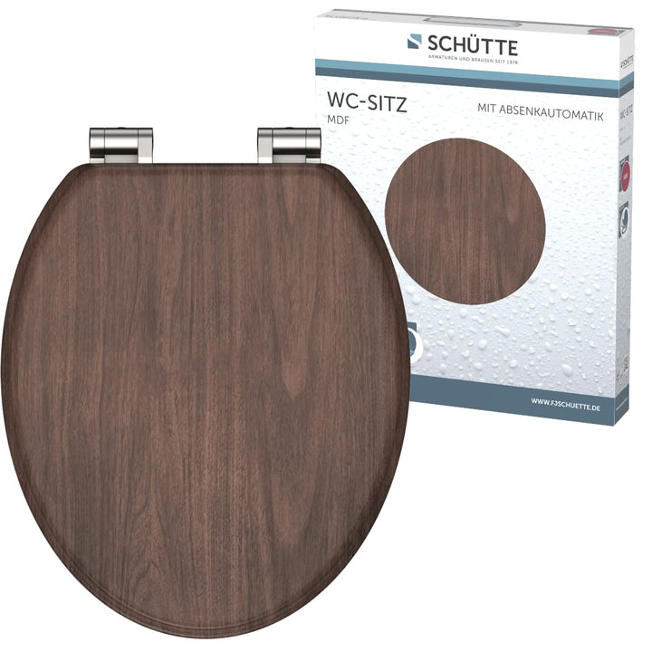 SCHÜTTE WC-Sitz MDF (Dark Wood) Dark Wood MDF, Dark Wood MDF
