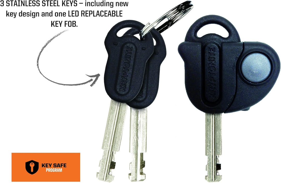 Kryptonite New York Fahgettaboutit Fahrradschloss - 100 cm, Sicherheitsgrad 10/10, Anti-Diebstahl Ke