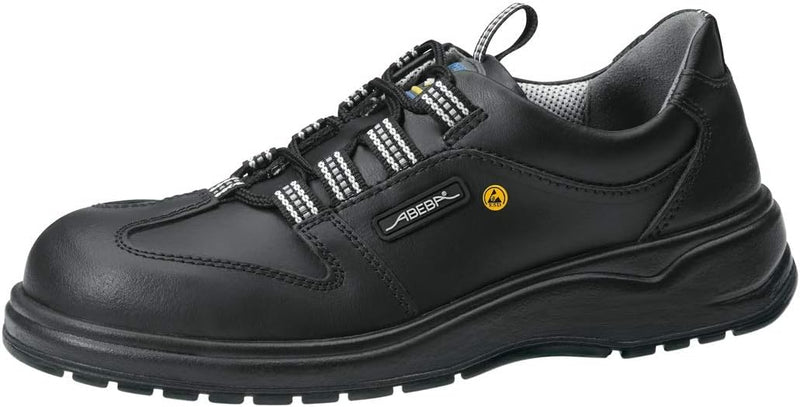 Abeba Schnürer 31038 Schutzschuhe aus Leder, Unisex, Farbe: 42 EU Schwarz, 42 EU Schwarz