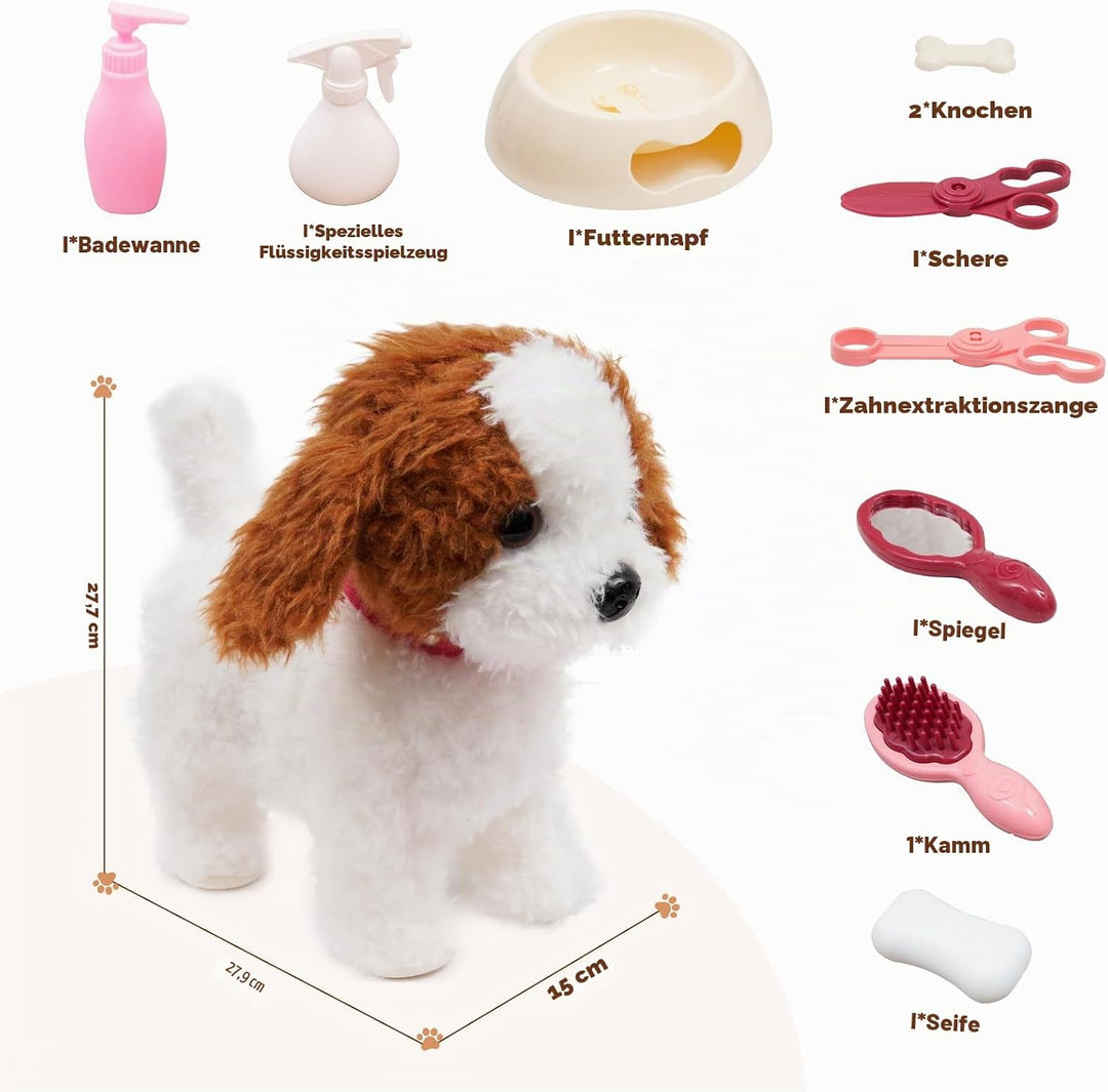 Hund Spielzeug Kinder,laufender Hund mit Leine der läuft und bellt,Haustiere roboterhund interaktive