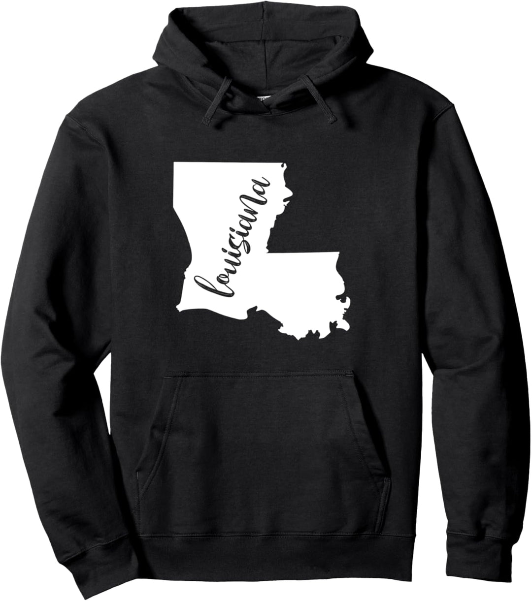Louisiana Shirt Geschenk Damen Herren Kind Wurzeln Staatskarte Home Love Pullover Hoodie