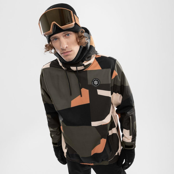 SIROKO W1 Ski- & Snowboardjacke Herren Wasserdicht Wärmeschutz Fronttasche Wintersport XXS Schwarz/B