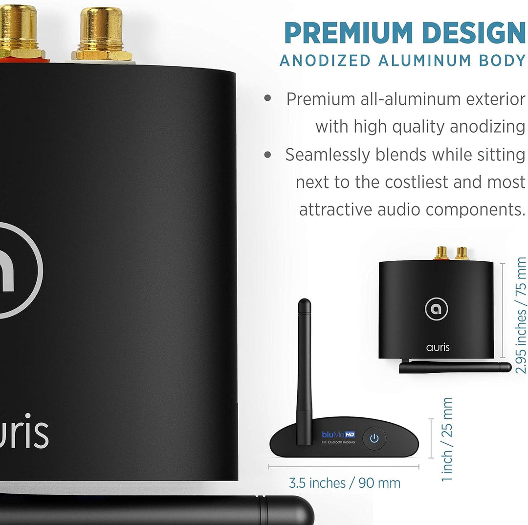 Auris Blume HD Musik 5.2 Bluetooth Receiver mit Grosser Reichweite - HiFi Wireless Audio Aux Bluetoo