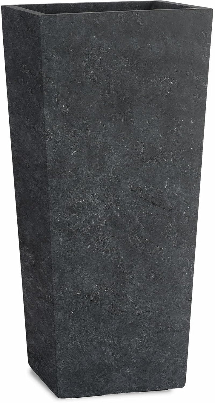 Pflanzwerk® Pflanzkübel Bodenvase Fiberglas Conic Lava ANTHRAZIT 50x23x23cm *Frostbeständige Blumenk