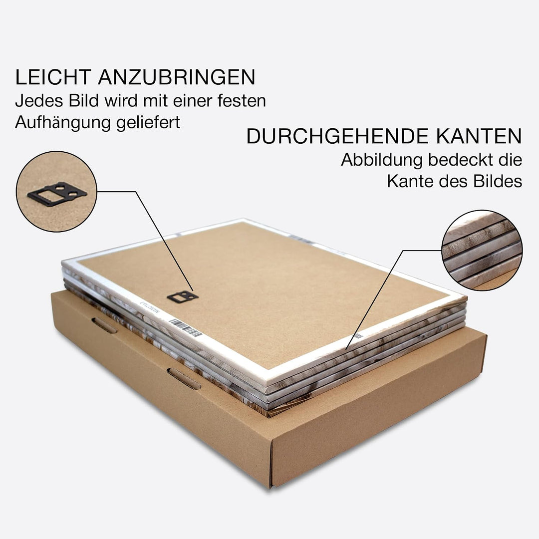 Novart Wandbilder See Berge Landschaft - KOMPLETT AUFHÄNGFERTIG - Natur Wohnzimmer Schlafzimmer - 7
