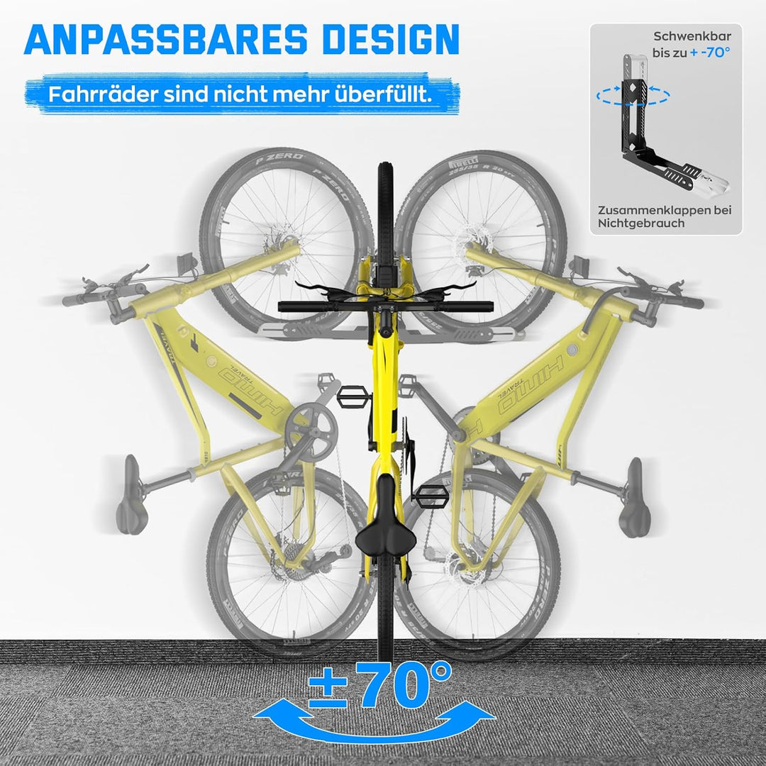 IMAYCC Profi Schwenkbare Fahrrad Wandhalterung, Fahrradhalterung Wand ohne schweres Heben, platzspar
