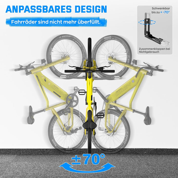IMAYCC Profi Schwenkbare Fahrrad Wandhalterung, Fahrradhalterung Wand ohne schweres Heben, platzspar