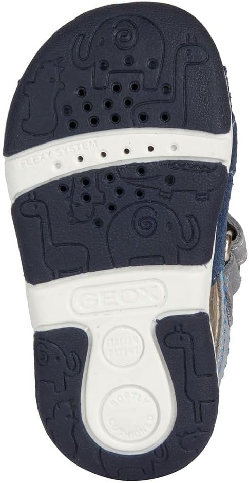 Geox Jungen B Tapuz Boy Sandal 18 EU Grey Navy, 18 EU Grey Navy