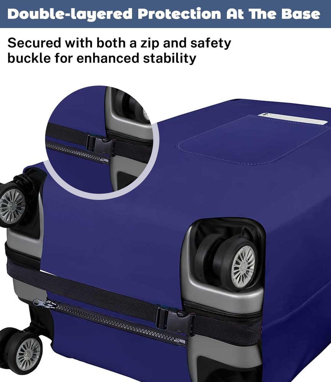 Morbuy Elastisch Kofferschutzhülle, Gross Kofferhülle Blau mit Reissverschluss, Suitcase Luggage Cov