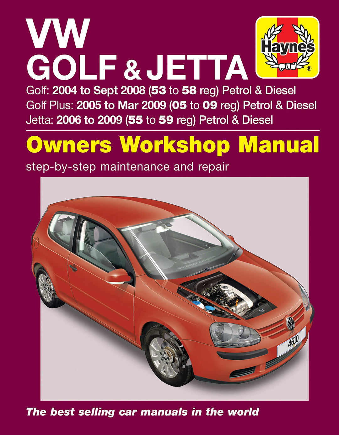 VW Golf (04 - Sept 08), Golf Plus (05 - Mar 09) & Jetta (06 - 09) Haynes Repair Manual, Taschenbuch