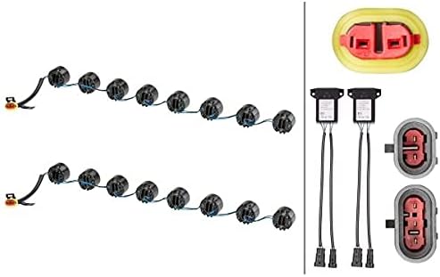 HELLA - LED-Tagfahrleuchtensatz - LEDayFlex - 12/24V - rund - Einbau - Lichtscheibenfarbe: glasklar