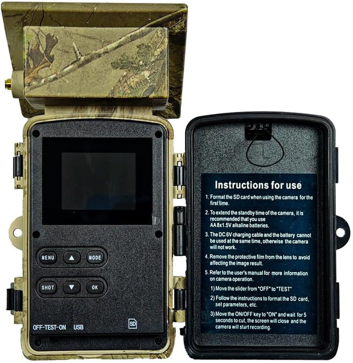 Levenhuk Trap WF30 Wildkamera – 60MP 5K Tierkamera mit Nachtsicht, PIR Bewegungsmelder, IR/Farbmodus