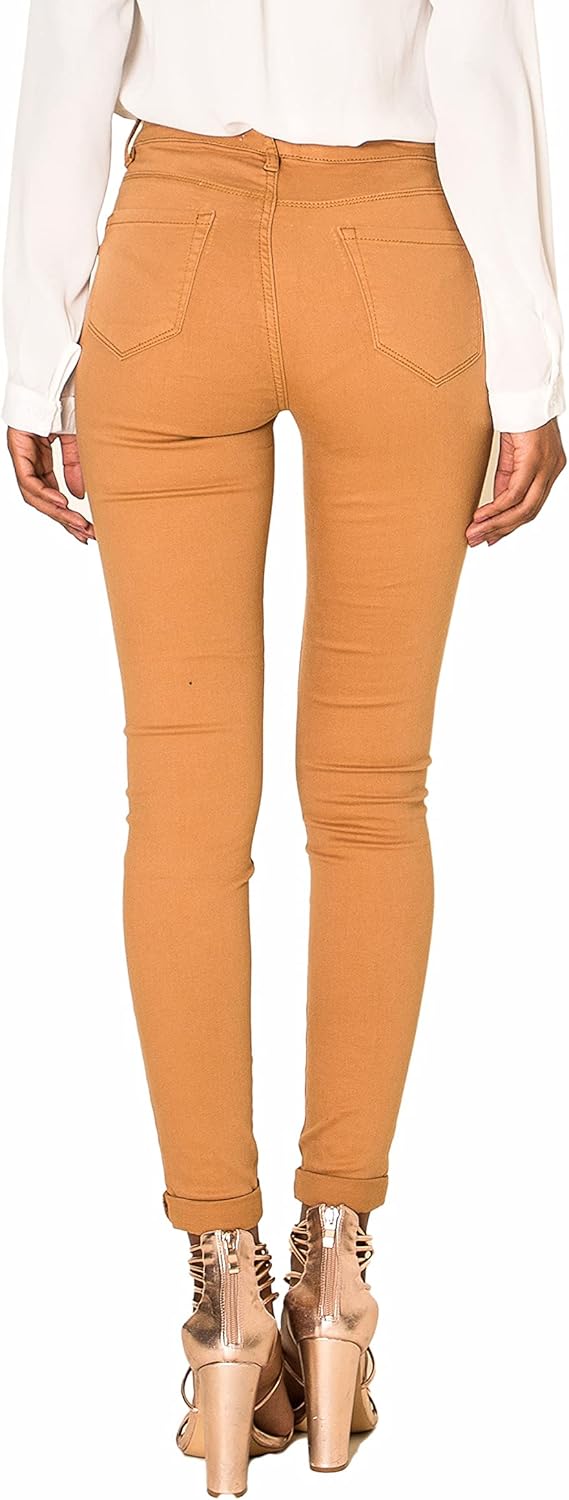 Nina Carter P109 Damen Skinny Fit Jeans High Waist Slim Hose Figurbetonte Stretch Jeanshose S Slim S