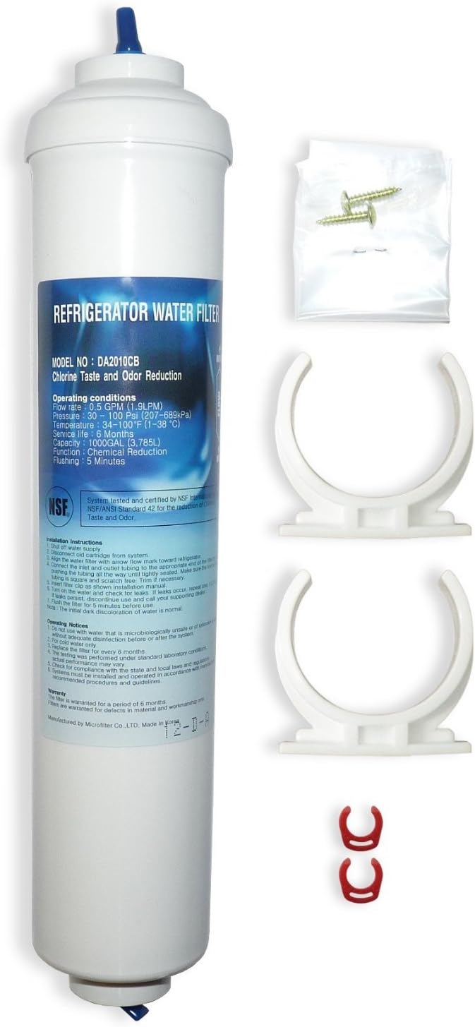 Microfilter für Samsung, LG, (Side by Side) Kühlschrank Filter extern, Doppelpack
