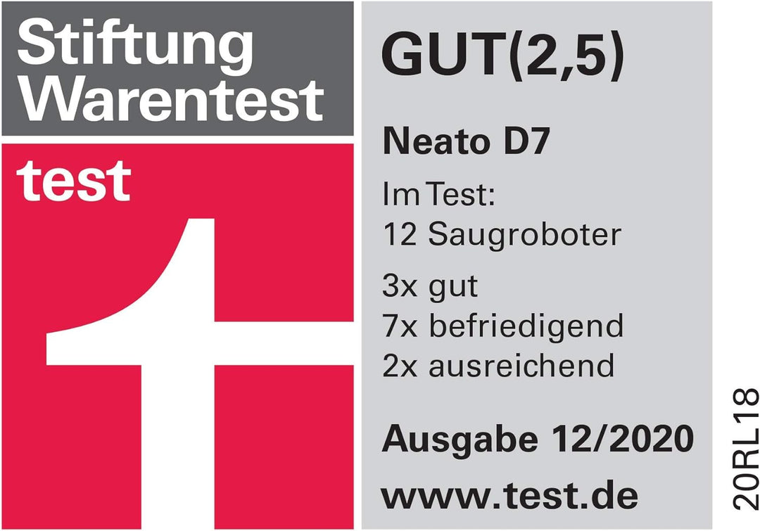 Neato Robotics D7 Saugroboter, Eckenreinigung mit exklusivem Haustierzubehör für Teppiche und Hartbö