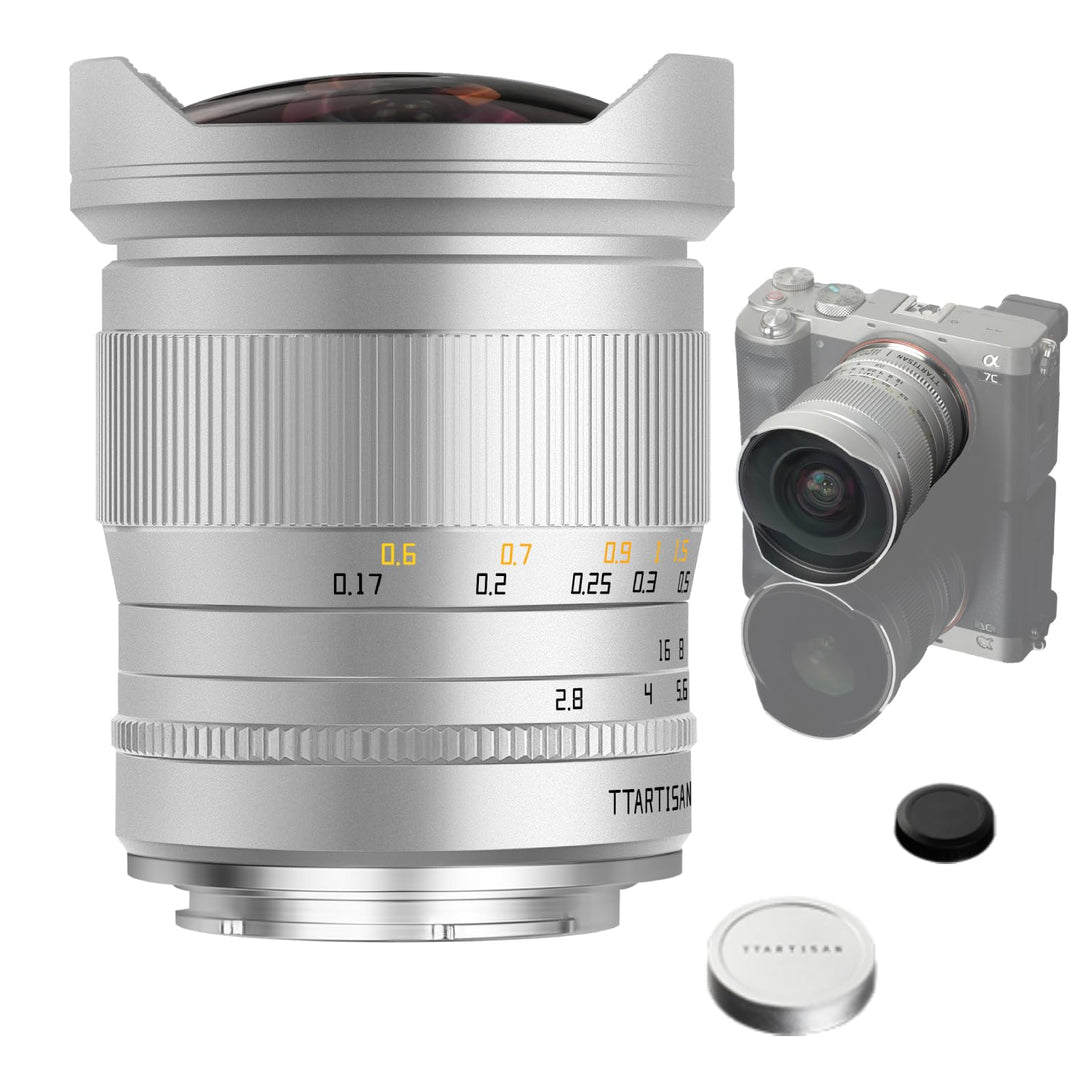 TTArtisan 11mm F2.8 Kameralinse Fisheye kompatibel mit E Mount Kameras wie A7 A7II A7R A7RII A7S A7S