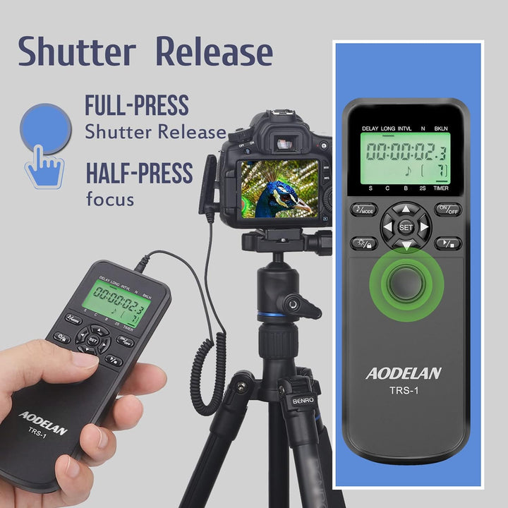 AODELAN Fernauslöser Kompatibel Mit Sony, Timer Remote Control Kabelfernauslöser Für Sony A900 A850