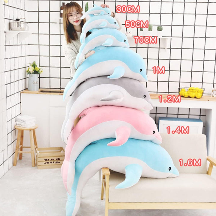 Kekeso Delfin Plüschtiere Schöne Gefüllte Weiche Tier Umarmungskissen Delphin Puppen für Kinder(120c
