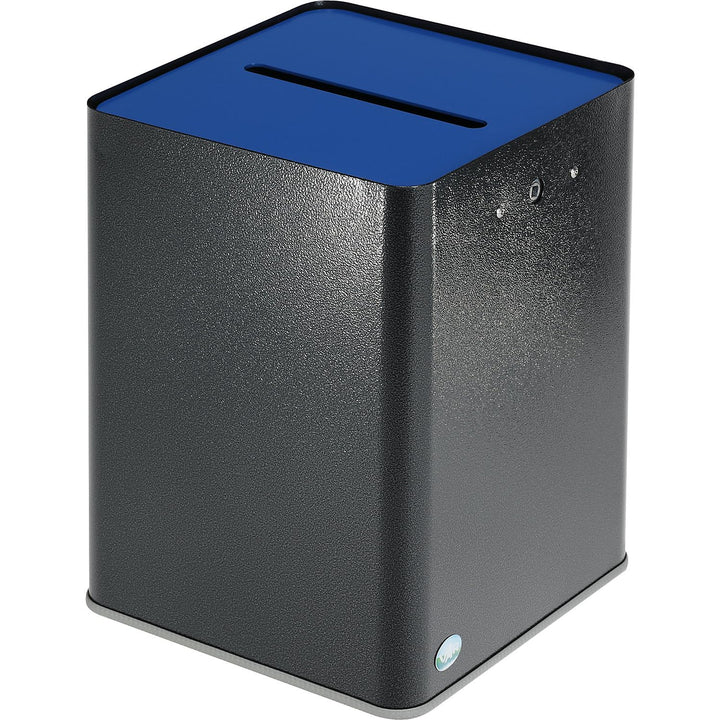 VAR | Datenschutz Papiersammler | 43 l | DSGVO-konform | antik-Silber/Blau
