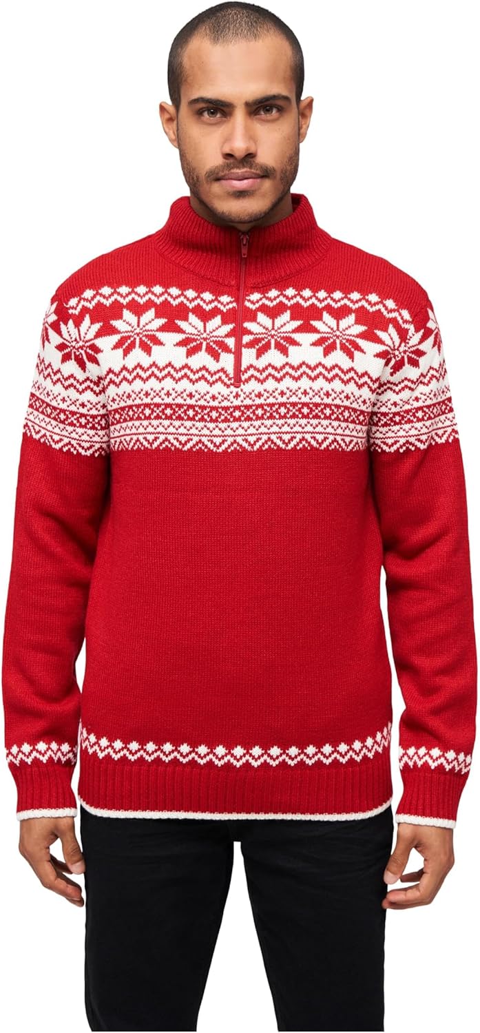 Brandit Herren Troyer Norweger Pullover, S Rot