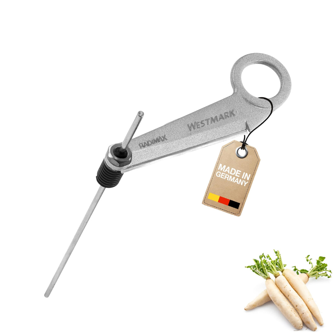 Westmark Rettich-/Spiralschneider mit langem Zentrierstab, Länge: 24 cm, Rostfreie Edelstahlklinge/A