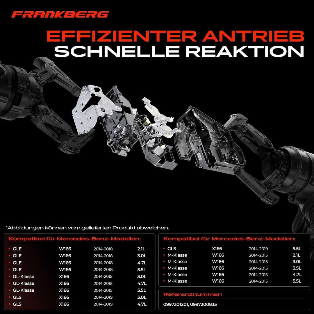 Frankberg Türschloss Stellmotor Hinten Rechts 4-Polig Kompatibel mit GL-Klasse X166 SUV 2014-2015 GL