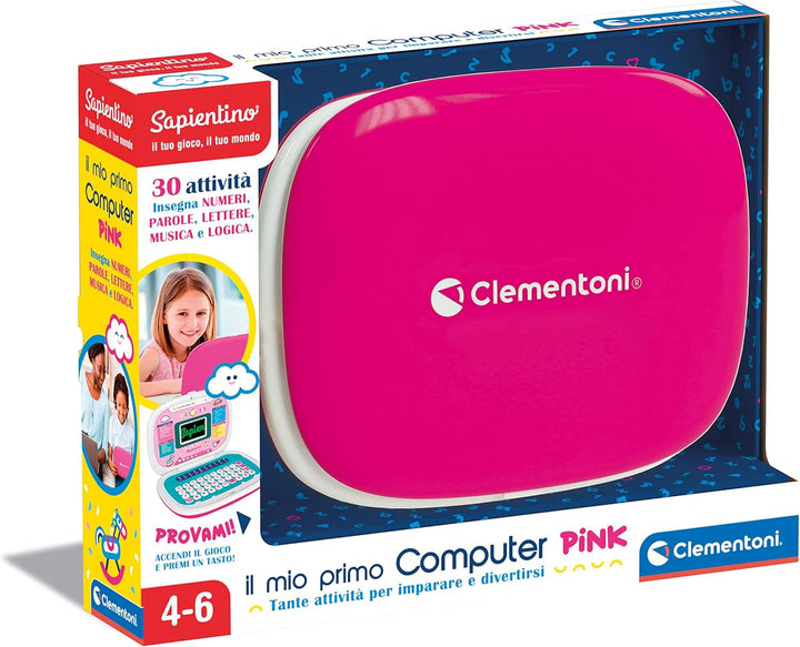 Clementoni 16403 Sapientino – Mein erster Pink – Laptop Spielzeug 4 Jahre, Aktivitätszentrum und Ler