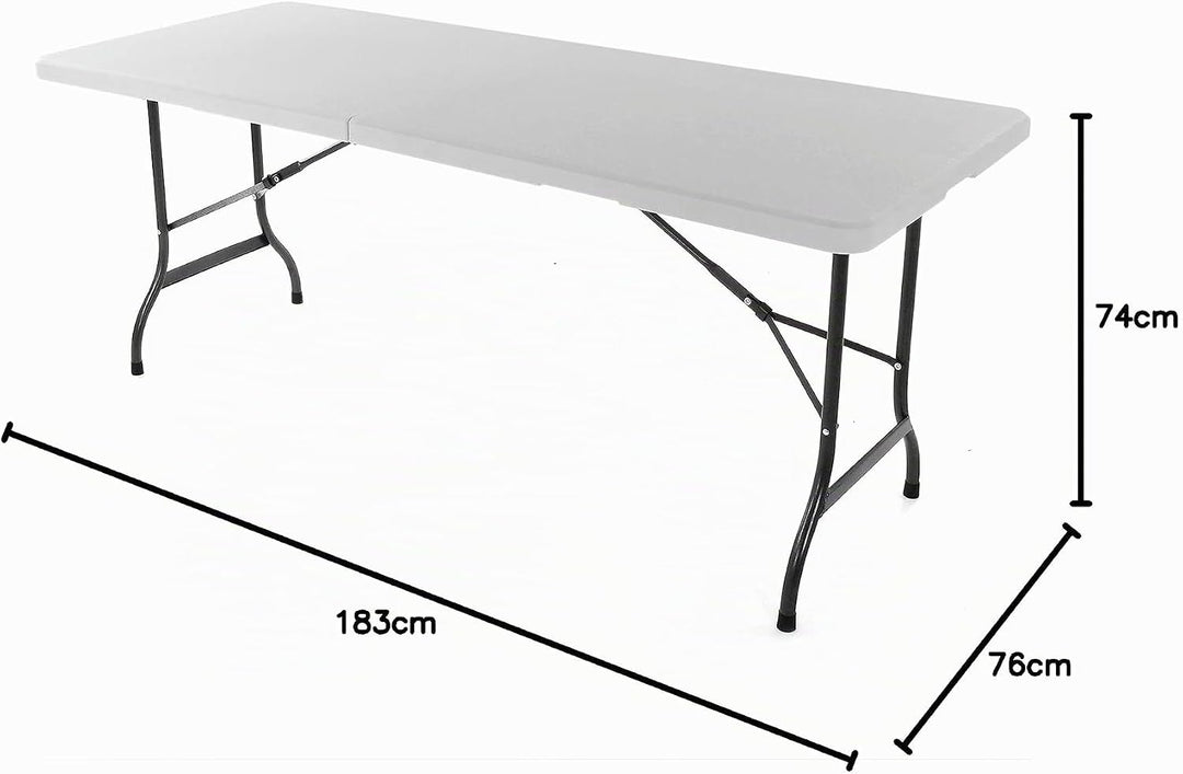 Nexos Klapptisch 183 x 76 x 74 cm Partytisch Catering Gartentisch klappbar Campingtisch bis 170 kg s