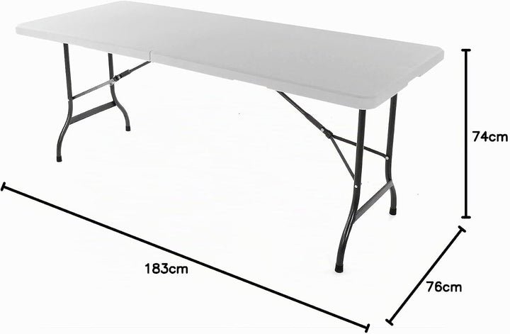 Nexos Klapptisch 183 x 76 x 74 cm Partytisch Catering Gartentisch klappbar Campingtisch bis 170 kg s