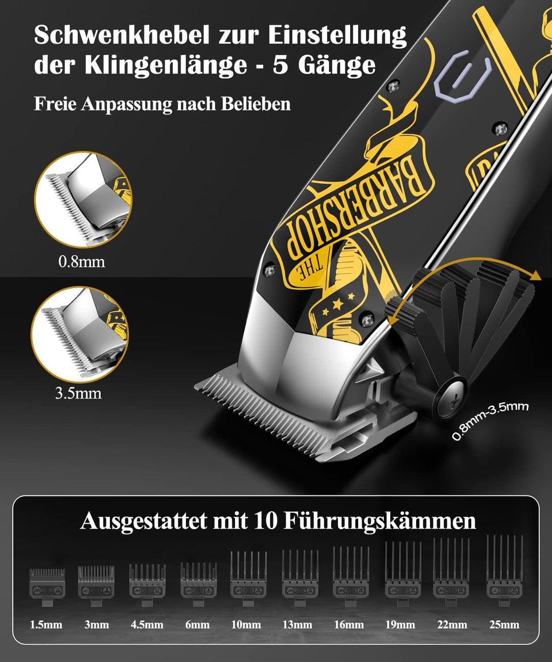 YBLNTEK Profi Haarschneidemaschine für Friseure, Elektrisch Haarschneider Herren, ultimative kabello