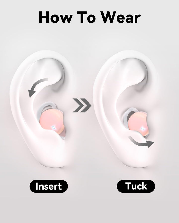 MONODEAL Schlafkopfhörer, Sleep Earbuds schlafkopfhörer Bluetooth 5.3 Kopfhörer Schlafen Mit Flüssig