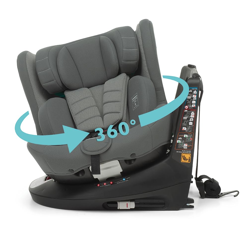 Foppapedretti FP360 Quick i-Size 360° drehbarer Sitz für Kinder von 40 bis 150 cm Körpergrösse 0-12
