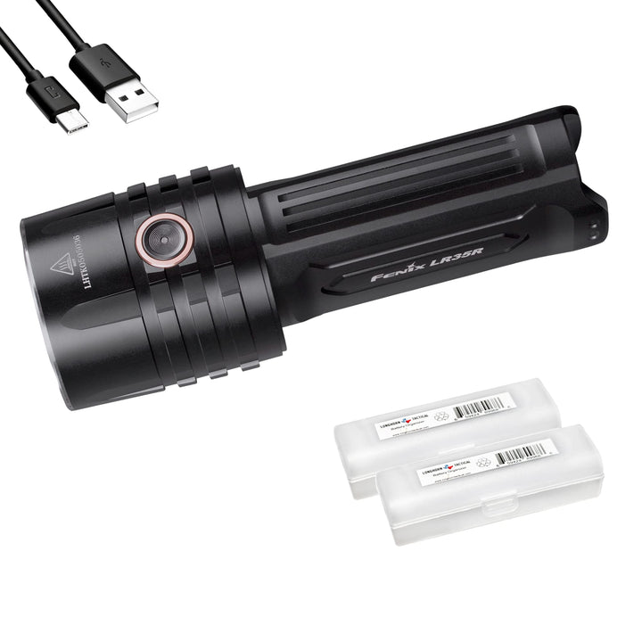 Fenix LR35R 10000 Lumen wiederaufladbare LED-Taschenlampe mit Lumentac-Batterie-Organizer, langer Üb