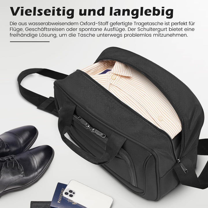 COOLIFE Kofferset 4 teilig Weichgepäck 58/66/80cm und 1 Grosse Umhängetasche | Stoffkoffer Reisekoff