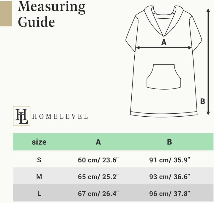 HOMELEVEL Poncho Damen Frottee - Badeponcho Badetuch aus 100% Baumwolle - Handtuch für Strand Sauna